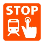 Emergency Train Stop Button SVG Icon